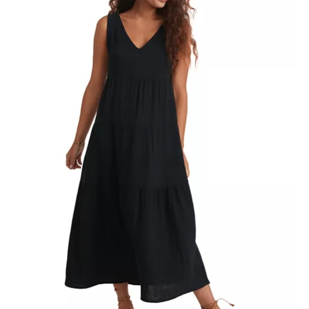 Marine layer Corinne Cotton Printed Maxi Dress